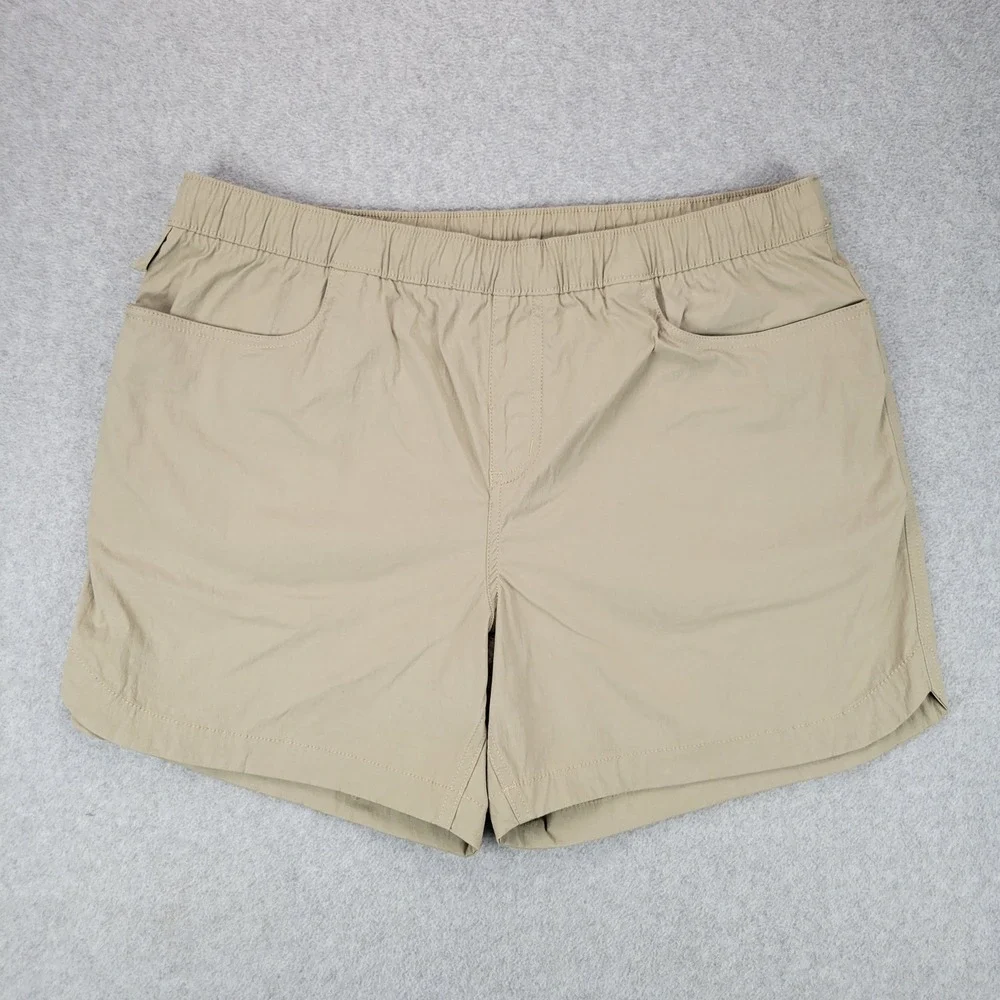 Carhartt Force Relaxed Fit Ripstop Work Shorts Womens L Tan BS5266-W 5in Inseam